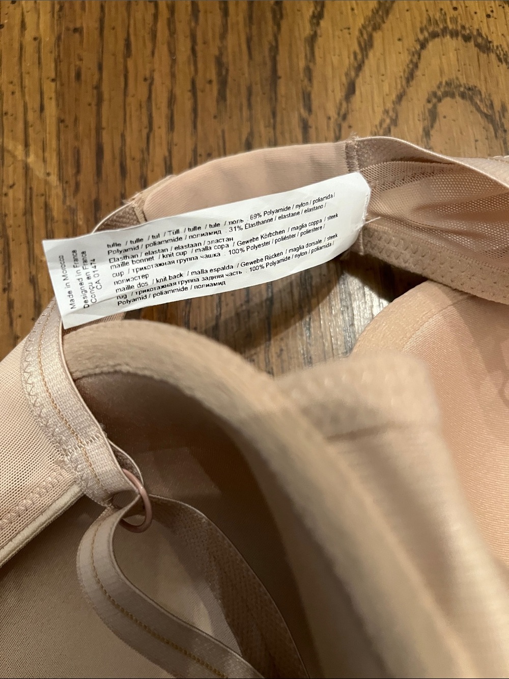 Chantelle Light Nude Smooth Underwire T-Shirt Bra, size 34 D, new with tags - Picture 12 of 13